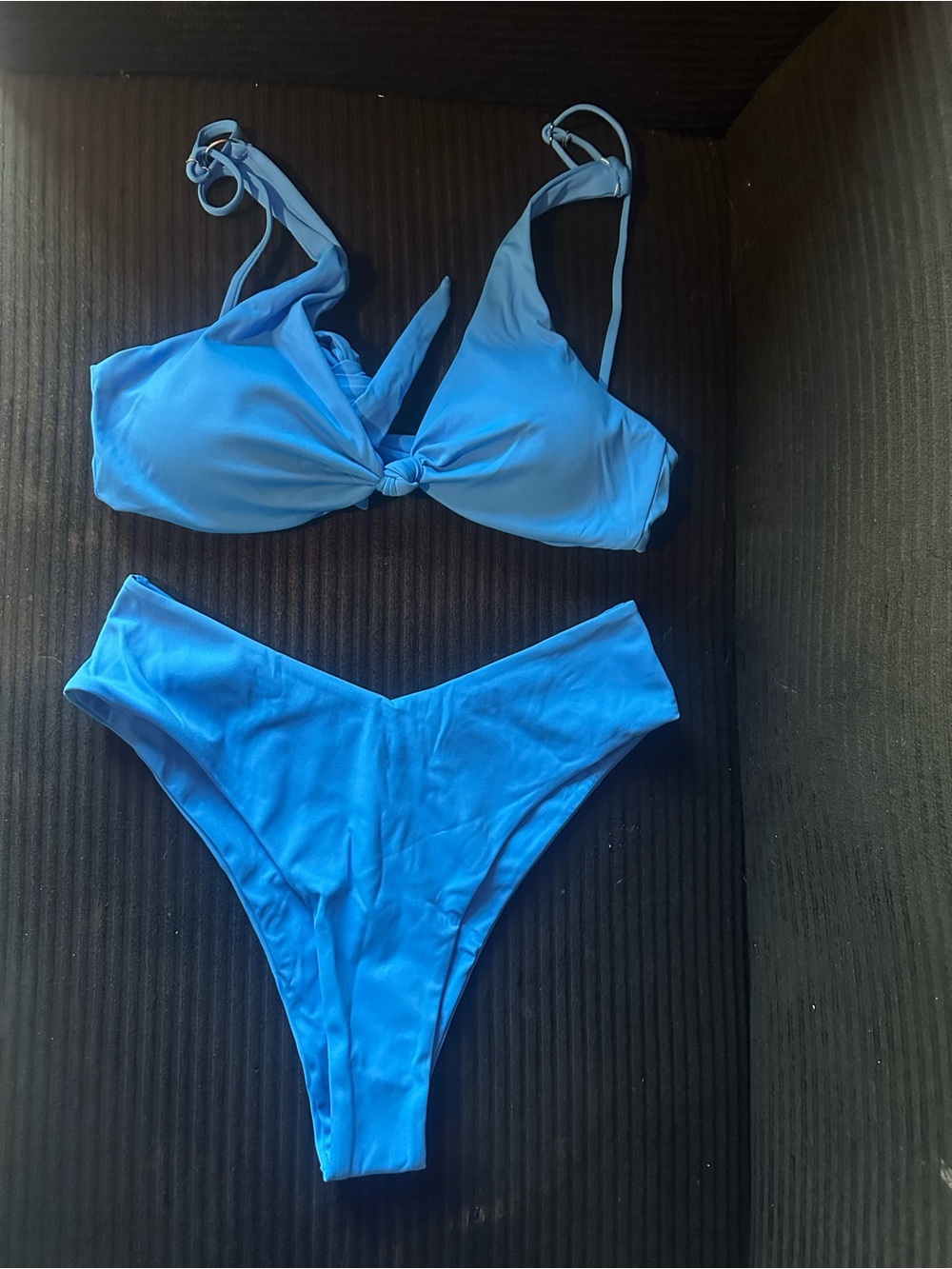 Blue Knot Front Bikini Set - Women Swim